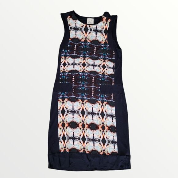 Julienne W Bodycon Blue with Art Deco Design Small - Picture 5 of 5